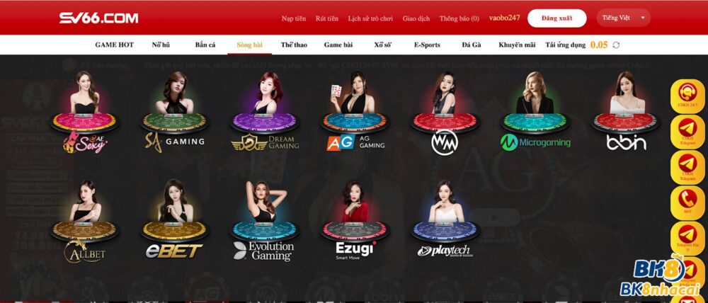 Casino online SV66 có rất nhiều tựa game hấp dẫn 