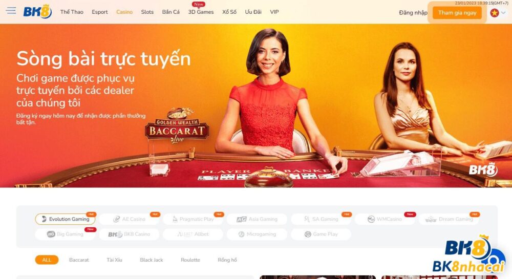 BK8 là nơi cung cấp cho bạn nơi chơi Baccarat chất lượng nhất tại Việt Nam