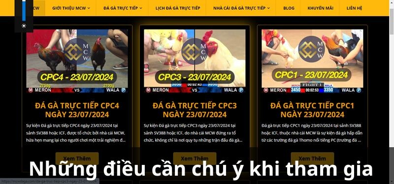 Những điều cần chú ý khi tham gia